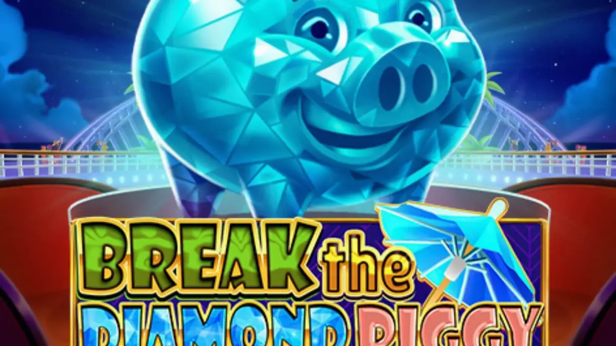 Tampilan visual mewah slot Break the Diamond Piggy dengan tema kapal pesiar dan celengan babi berlian.