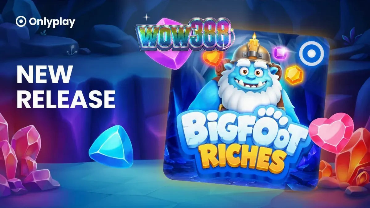 Tampilan visual slot Bigfoot Riches dengan latar belakang hutan salju